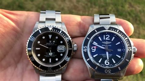 rolex submariner vs breitling superocean|a17364 review.